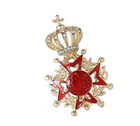 Broche tendance en forme de couronnes - Accessoires de bijoux portables pour femmes - Décoration pour robes de soirée et cérémonies - Bijoux d'événements formels
