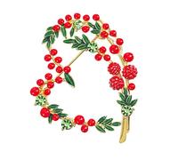 Broche tendance en forme de cœur de fruits - Accessoire de fête unisexe - Texture en alliage - Convient pour une fête d'amour et un usage quotidien - Broche cadeau, taille unique, Comme décrit