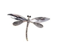 Broche tendance en forme de libellules avec strass étincelants pour femme - Accessoire en cristal scintillant - Broche vintage en alliage, taille unique, Comme décrit