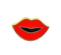 Broche tendance en métal en forme de bouche élégante pour vestes, sacs, sacs à dos, accessoire accrocheur pour les créateurs de tendances, taille unique, Comme décrit