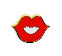 Broche tendance en métal en forme de bouche élégante pour vestes, sacs, sacs à dos, accessoire accrocheur pour les créateurs de tendances, taille unique, Comme décrit