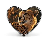 Broche tendance guépard - Tour Eiffel Paris 2,5 cm, joli badge cœur en émail, épingles en métal pour hommes et femmes, épingle décorative en métal pour chapeaux, chemises, sacs, vestes et accessoires