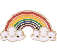 Broche tendance, motif dessin animé, soleil, lune, nuage, arc-en-ciel, en émail pour sac, col, revers - Bijoux pour femme - Décoration de mariage - Boutons de chemise - Broche tendance