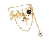 Broche tendance ornée de franges avec visage | Broche créative pour les yeux, le nez, la bouche, idéale pour ajouter du plaisir à vos tenues et styles quotidiens