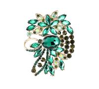 Broche tendance pour femme, grande broche en forme de fleur, épingles dorées avec strass, pince élégante pour écharpe et veste, broche bouquet de fleurs de mariage, One size, Métal, Pas de gemme