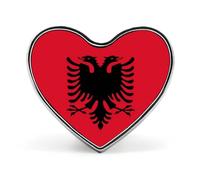 Broche Tendance Représentant Le Drapeau De La République D'Albanie Pour Femmes Et Hommes Bijoux Fantaisie Vêtements Sacs Broches Accessoires