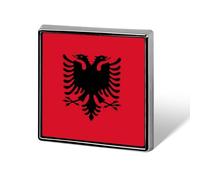 Broche Tendance Représentant Le Drapeau De La République D'Albanie Pour Femmes Et Hommes Bijoux Fantaisie Vêtements Sacs Broches Accessoires