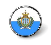 Broche Tendance Représentant Le Drapeau De La République De Saint-Marin Pour Femmes Et Hommes Bijoux Fantaisie Accessoires Pour Vêtements Sacs Et Accessoires