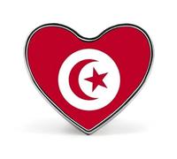 Broche Tendance Représentant Le Drapeau De La République De Tunisie Pour Femme Et Homme Accessoire Fantaisie Idéal Pour Un Sac Un Vêtement Ou Un Accessoire De Mode