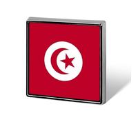 Broche Tendance Représentant Le Drapeau De La République De Tunisie Pour Femme Et Homme Accessoire Fantaisie Idéal Pour Un Sac Un Vêtement Ou Un Accessoire De Mode