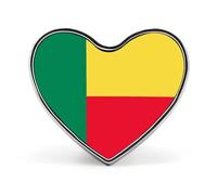 Broche Tendance Représentant Le Drapeau De La République Du Bénin Pour Femmes Et Hommes Bijoux Fantaisie Vêtements Sacs Accessoires