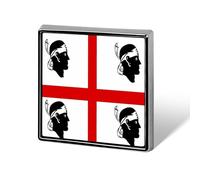 Broche Tendance Représentant Le Drapeau De Sardaigne Pour Femmes Et Hommes Bijoux Fantaisie Accessoires Pour Vêtements Sacs Broches