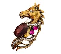 Broche tête de cheval 2026, faite à la main, bijou léger pour un usage quotidien, amélioration de tenue, cadeau, badge vintage moderne, Einheitsgröße, comme décrit