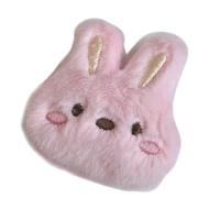 Broche tête de lapin en peluche avec fermoir sécurisé pour sac à dos, accessoire de sac à dos, accessoire pour les amateurs de mode adulte, taille unique, Comme décrit