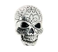 Broche Tête De Mort Mexicaine Couleur Argentée - élégance Et Tradition - Rock - Belle qualité de finition - Epingle - élégant - Cadeau d'anniversaire de Femmes Filles - Fournitures de Fête de Mariage