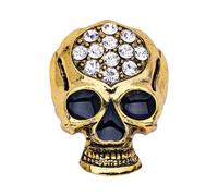 Broche tête de mort mystérieuse en alliage gothique avec fermeture sécurisée pour femme, bijou tendance, design polyvalent, One Size, Comme décrit