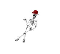 Broche tête de mort unique en alliage gothique bijoux pour femmes accent mystérieux fermeture sécurisée styles polyvalents idées cadeaux accessoires de fête broche, taille unique, Comme décrit