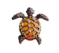 Broche tortue en alliage robuste, accessoire d'animal de dessin animé pour vestes, sacs à dos, cadeau tendance pour la famille, broche tortue de dessin animé, One Size, Comme décrit
