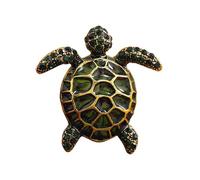 Broche tortue en alliage transparent - Accessoire tendance pour vêtements, sacs - Idée cadeau amusante pour un ami ou une famille, taille unique, Comme décrit