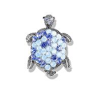 Broche tortue en strass pour femmes et filles - Tendance - Jolie tortue en cristal - Épinglettes délicates pour Noël, anniversaire, fête - Cadeau unisexe pour fille et fils, Métal, Zircon cubique