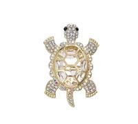 Broche Tortue Mignonne En Cristal Strass Épingle à Revers Animaux Marins Accessoire Élégant Pour Robe Chapeau Sac Cadeau Pour Femme Soeurs Amis Style Quotidien Ou Dating Charme Bijoux (Clair)