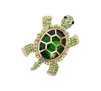 Broche tortues complexes avec strass - Confortable à porter - Ornée de cristal scintillant - Accessoire de fête léger - Bijoux de soirée, taille unique, Comme décrit