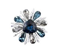 Broche tournesol de luxe - Épingle en cristal pavé pour blazers et robes, taille unique