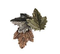 Broche tricolore en forme de feuille d'érable pour costume, smoking, corsage, mariage, bal de fin d'année, taille M, autres pierres précieuses, Medium, Autres pierres précieuses
