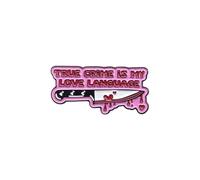 Broche « True Is My Language » - A Of Mystery And Glamour To Your Look - Que ce soit pour un usage quotidien ou un pin's, 3x1.4CM, Métal
