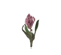 Broche Tulipe brodée à la Main, élégante, Florale, Accessoires de Manteau pour Femme, Corsage