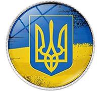 Broche Ukraine 1/2 pièces Drapeau Ukraine Pin Drapeau Broche ronde Ukraine Pin Épinglette Ukraine Bouton Badge Accessoires S Pour Chapeau, Chemise Sac à dos, M, Plastique