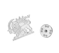 Broche unique en acier inoxydable sur le thème du drapeau de l'Iran, bijou léger et exquis, pour un usage quotidien, accessoire culturel de bijoux, love, Comme décrit