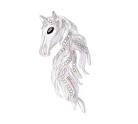 Broche unique en forme de cheval, accessoire en alliage, robuste, confortable, idéal pour un usage quotidien, occasions spéciales, bijoux de broche fait à la main, Einheitsgröße, comme décrit