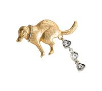 Broche unique en forme de crottes de chien Design amusant Épinglette pour les fêtes et la vie quotidienne. Ajoute de l'humour et du style à vos tenues. Style individuel, taille unique, comme décrit