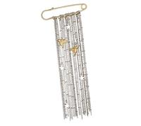 Broche unique en forme de cœur avec plusieurs pompons exagérés et blocs de couleur en alliage Accessoire de mode pour femme Broche en alliage, One Size, Comme décrit