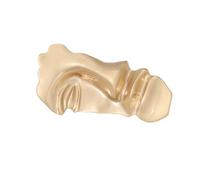 Broche unique en forme de demi-visage pour les amateurs de mode et les expositions d'art avec un savoir-faire fin et robuste, taille unique, Comme décrit