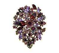 Broche unique en forme de fleur - Belle texture en alliage - Accessoire de mode - Convient pour la décoration de vêtements et de sacs - Broche rétro en forme de fleur en cristal -, One Size, Comme