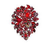 Broche unique en forme de fleur - Belle texture en alliage - Accessoire de mode - Convient pour la décoration de vêtements et de sacs - Broche rétro en forme de fleur en cristal -, One Size, Comme