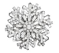 Broche unique en forme de flocon de neige rotative pour ajouter du charme aux occasions Fabriquée en alliage robuste Broche en forme de flocon de neige rotatif, Einheitsgröße, comme décrit