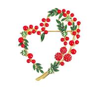 Broche unique en forme de fruit élégante et colorée - Accessoire de costume adapté pour une fête d'amour ou au bureau - Broche faite à la main, taille unique, Comme décrit