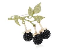 Broche unique en forme de fruits de mûres avec un savoir-faire élégant en émail polyvalent, rehausseur de tenue décontractée, accessoire de tenue formelle, broche légère, cadeau, taille unique, Comme