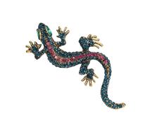 Broche unique en forme de lézards en alliage d'inspiration antique fabriquée à la main pour les reptiles pour fête, mariage, usage quotidien, accessoire élégant cadeau, taille unique, Comme décrit