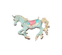 Broche unique en forme de licorne en forme de cheval, style rétro, émaillée, portable pour le travail, les fêtes, les rendez-vous, les sorties décontractées, les fêtes, taille unique, Comme décrit