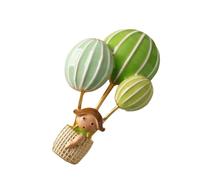 Broche unique en forme de montgolfière avec petite broche en alliage pour fille Accessoire de cadeau élégant pour sacs de vêtements et écharpes Alliage de couleur vive Broche de dessin animé, taille