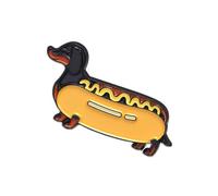 Broche unique hamburger et hot-dogs - Accessoire de bijoux pour tenues tendance - Artisanat en alliage de zinc robuste, Métal