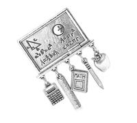 Broche unique inspirée de la boussole fabriquée en alliage de qualité supérieure pour une amélioration individuelle des styles et une inspiration académique, taille unique, Comme décrit