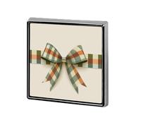 Broche unisexe avec nœud vert sauge orange long ruban et épingles carrées légères pour vêtements châle chapeau