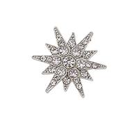 Broche unisexe minimaliste style coréen - Accessoire robuste - Finition métallique - Symbole mystique étoile - Fixation facile, As show, Métal