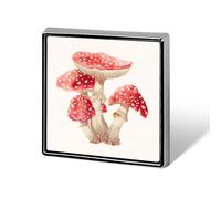 Broche unisexe représentant un bouquet de champignons rouges, insigne carré léger à porter sur un revers, pour vêtements, châles et chapeaux.