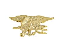Broche US Navy Seal Aigle Trident en métal doré